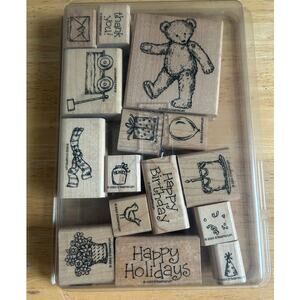 Stampin’ Up! Teddy Bear Rubber Stamp Set (2003) – All Occasion, Rare